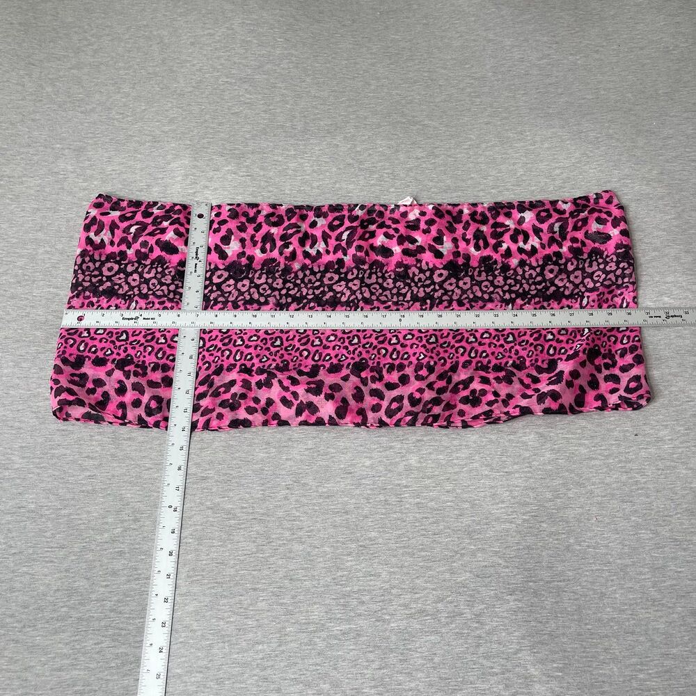 Justice Women's Y2K Vintage Pink Leopard Print Infinity Scarf - Picture 4 of 11